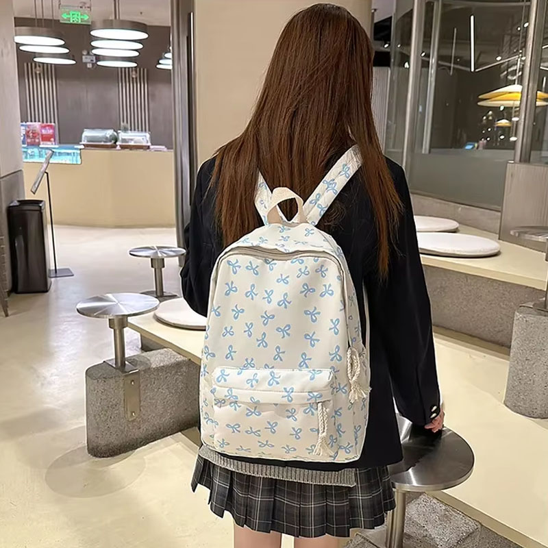 Women Bags Large - 여성 꽃무늬 나일론 백팩 6가지 색상