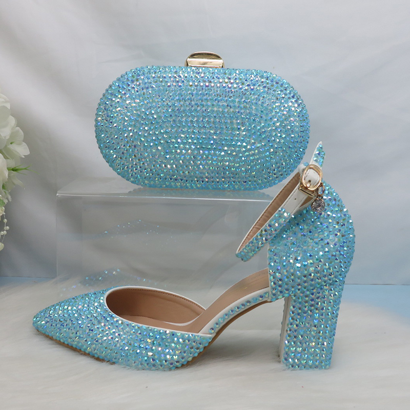 Women Bags And Shoes - 2025 신상 블루 그린 AB 블링