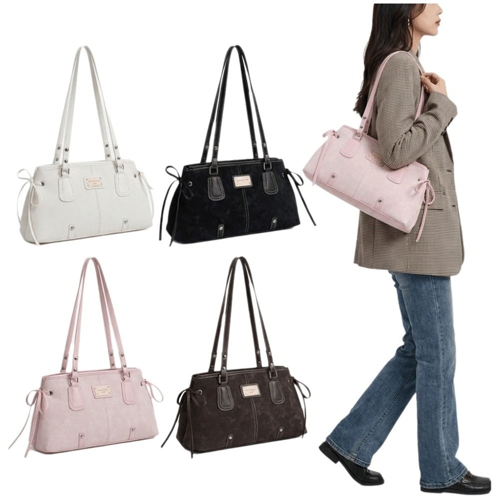 Top Handle Structured - 미니멀리스트 인조 가죽 토트백 구조화된 듀얼