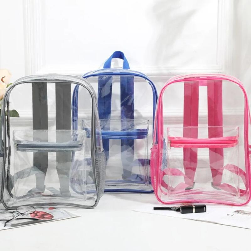 Women Bags Large - 투명 PVC 배낭 야외 스포츠 피트니스