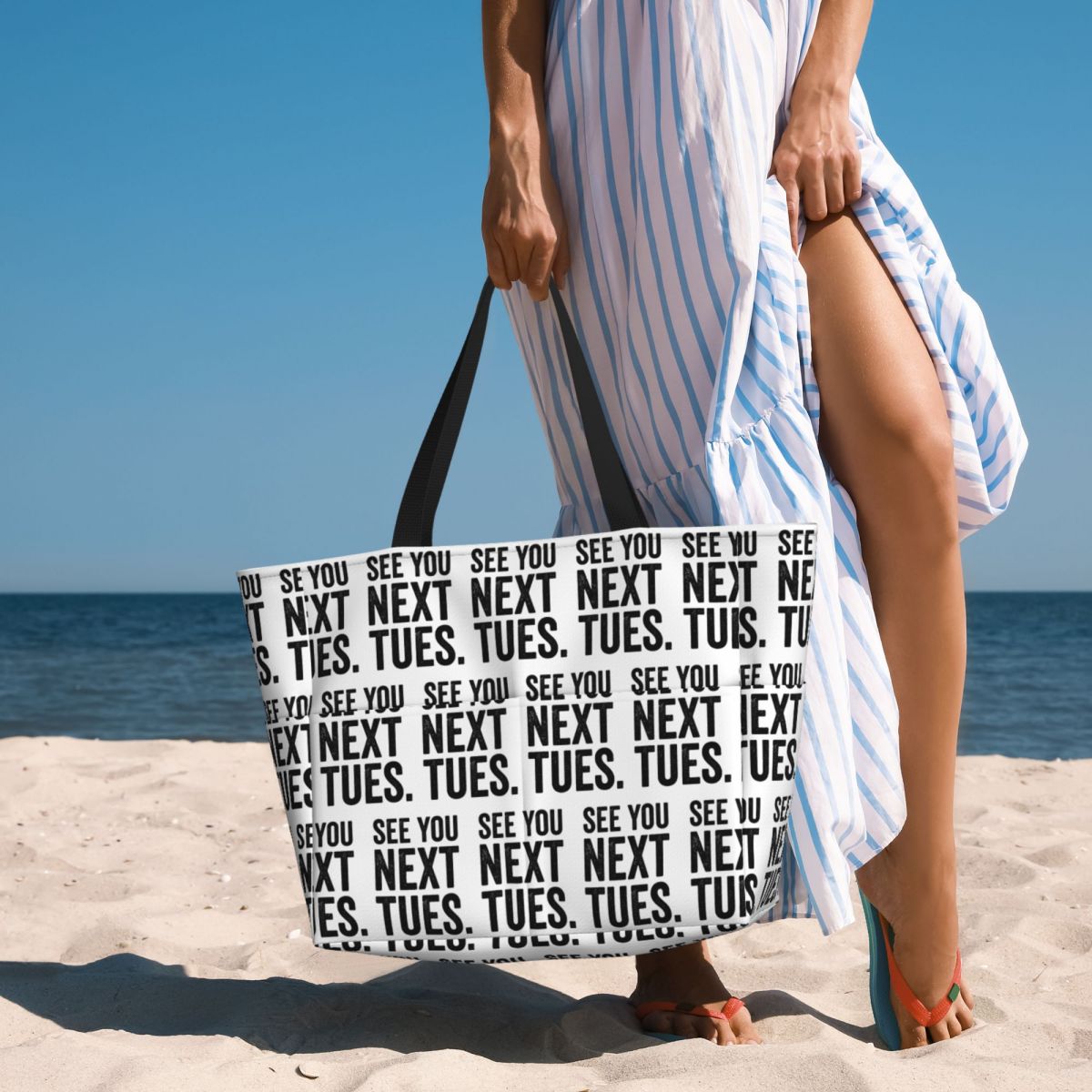 Women Bags Next - 다음 화요일에 만나요 스웨어링 비치 토트백