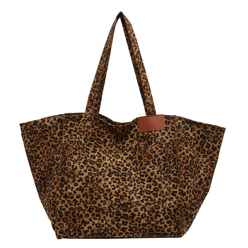 레오파드 패턴 토트백 빈티지 캔버스 숄더백 패션 대용량 - Women'S Work Bags Tote 리뷰 및 가격