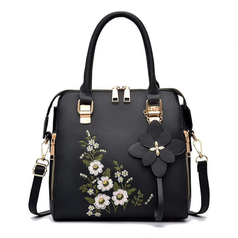 꽃무늬 디테일 숄더백, 직장용 트렌디한 지퍼 핸드백,  - Women Bags Collection 리뷰 및 가격