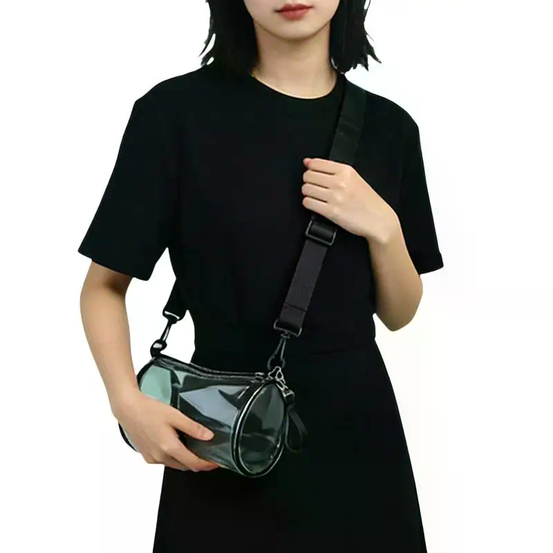 여성용 투명 레이저 크로스바디 백 원통형 패션 미니 숄 - Women Bags Mini 리뷰 및 가격