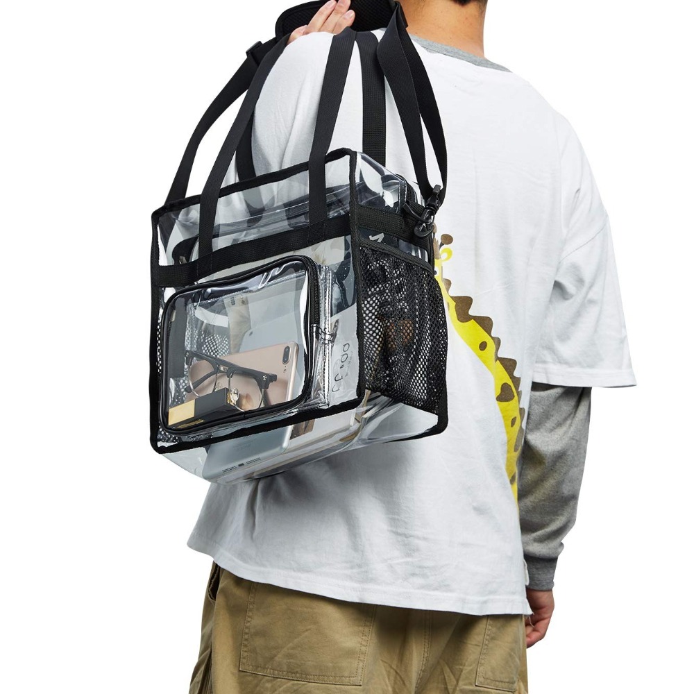 투명 토트백, 튼튼한 플라스틱 소재, 지퍼 포켓 포함, - Women Bags Daily Use 리뷰 및 가격