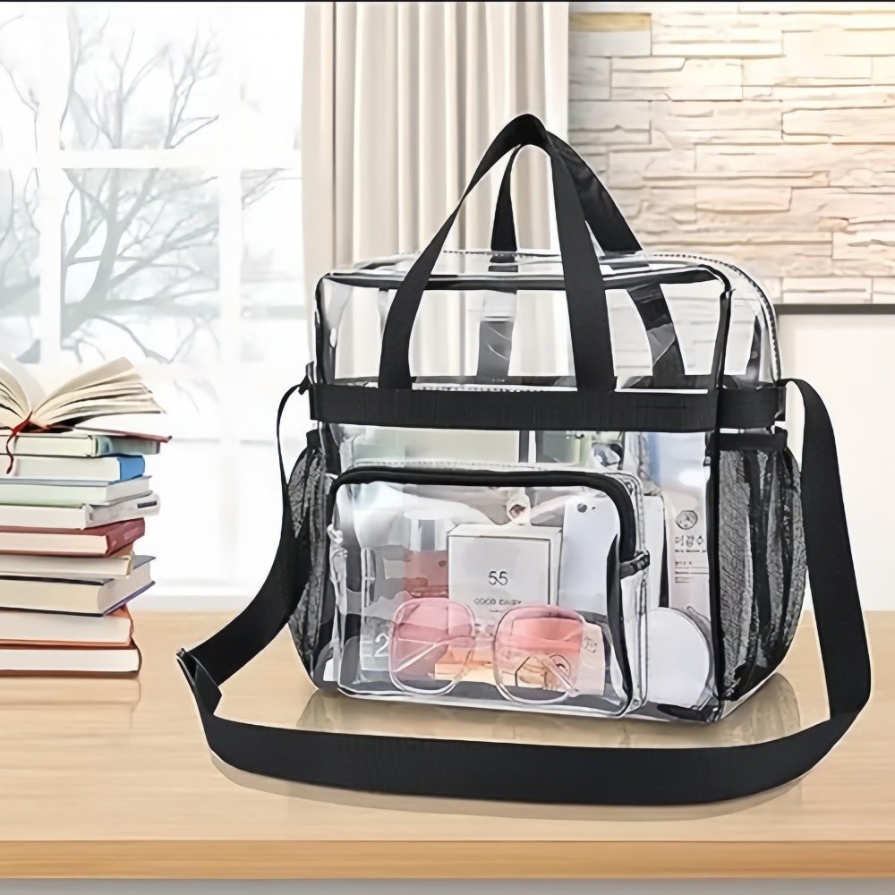 투명 토트백, 튼튼한 플라스틱 소재, 지퍼 포켓 포함, - Women Bags Daily Use 리뷰 및 가격