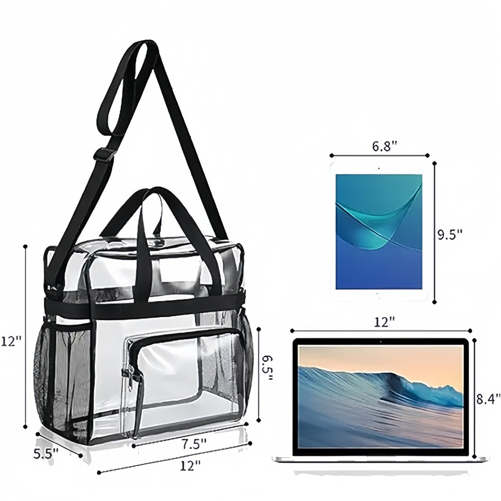 투명 토트백, 튼튼한 플라스틱 소재, 지퍼 포켓 포함, - Women Bags Daily Use 리뷰 및 가격