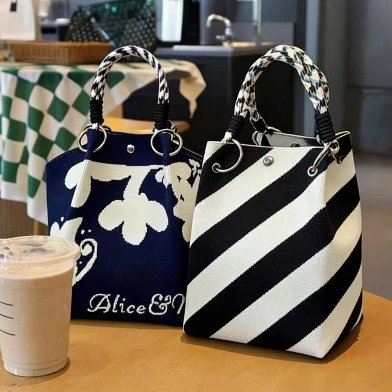 새로운 세일 니트 여성 토트백, 세련된 프린트와 튼튼한 - Women'S Work Bags Tote 리뷰 및 가격