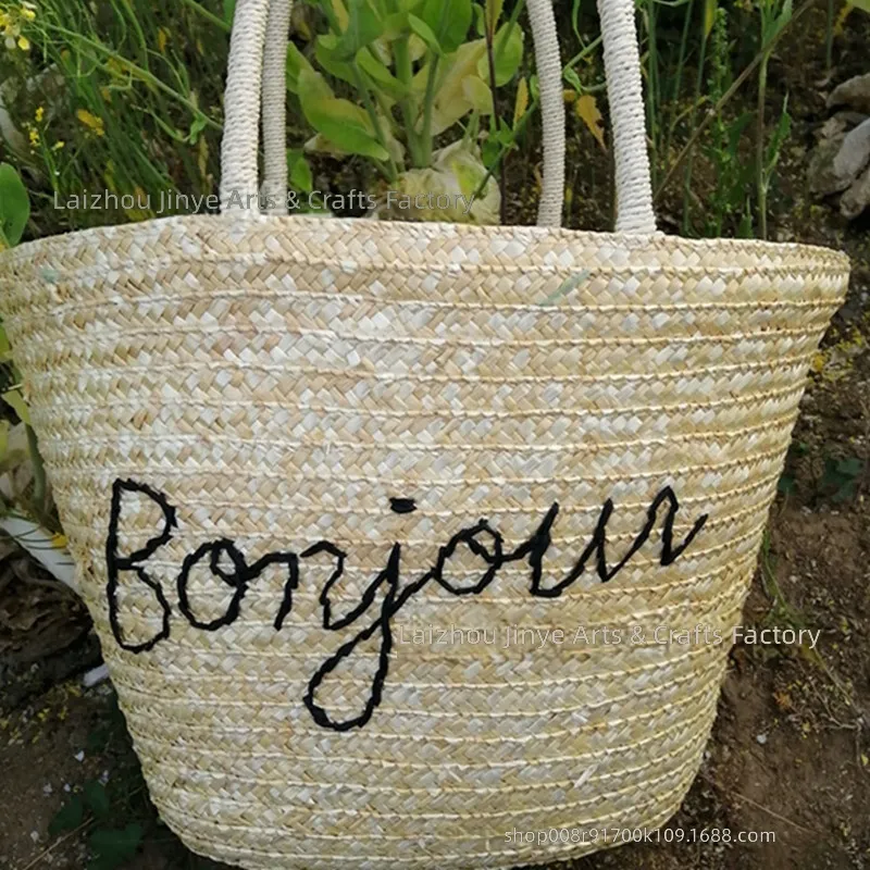 수제 자수 밀짚 가방 라탄 플라밍고 대용량 비치 여성  - Women Bags Manufacturer 리뷰 및 가격