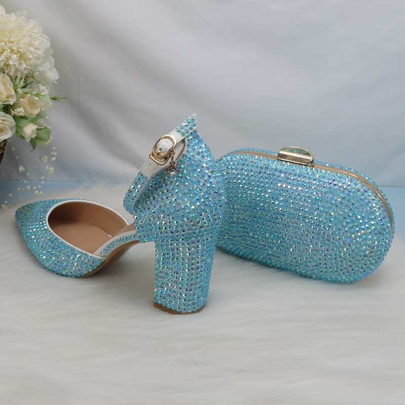 2025 신상 블루 그린 AB 블링 포인티드 토 웨딩  - Women Bags And Shoes 리뷰 및 가격
