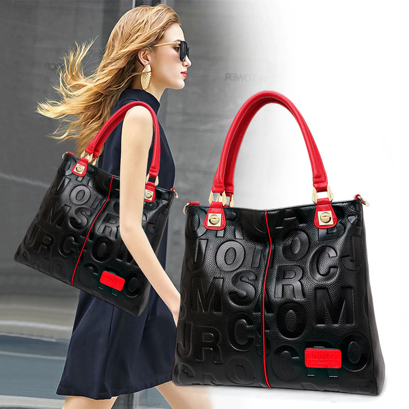 정품 소가죽 엠보싱 레터 토트백 탈부착 가능한 크로스  - Women'S Work Bags Tote 리뷰 및 가격