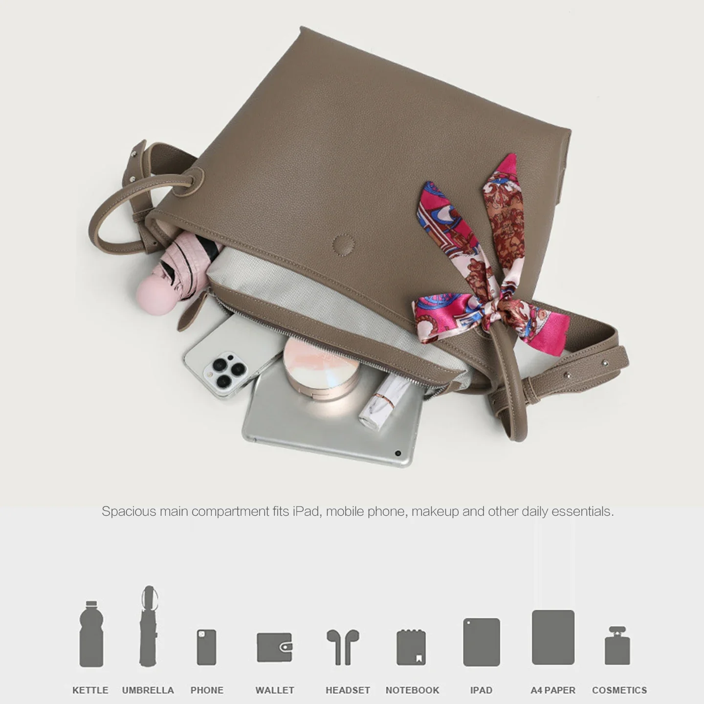 라이트 럭셔리 고급 여성용 토트백 PU 가죽 솔리드 컬 - Women Bags Crossbody 리뷰 및 가격