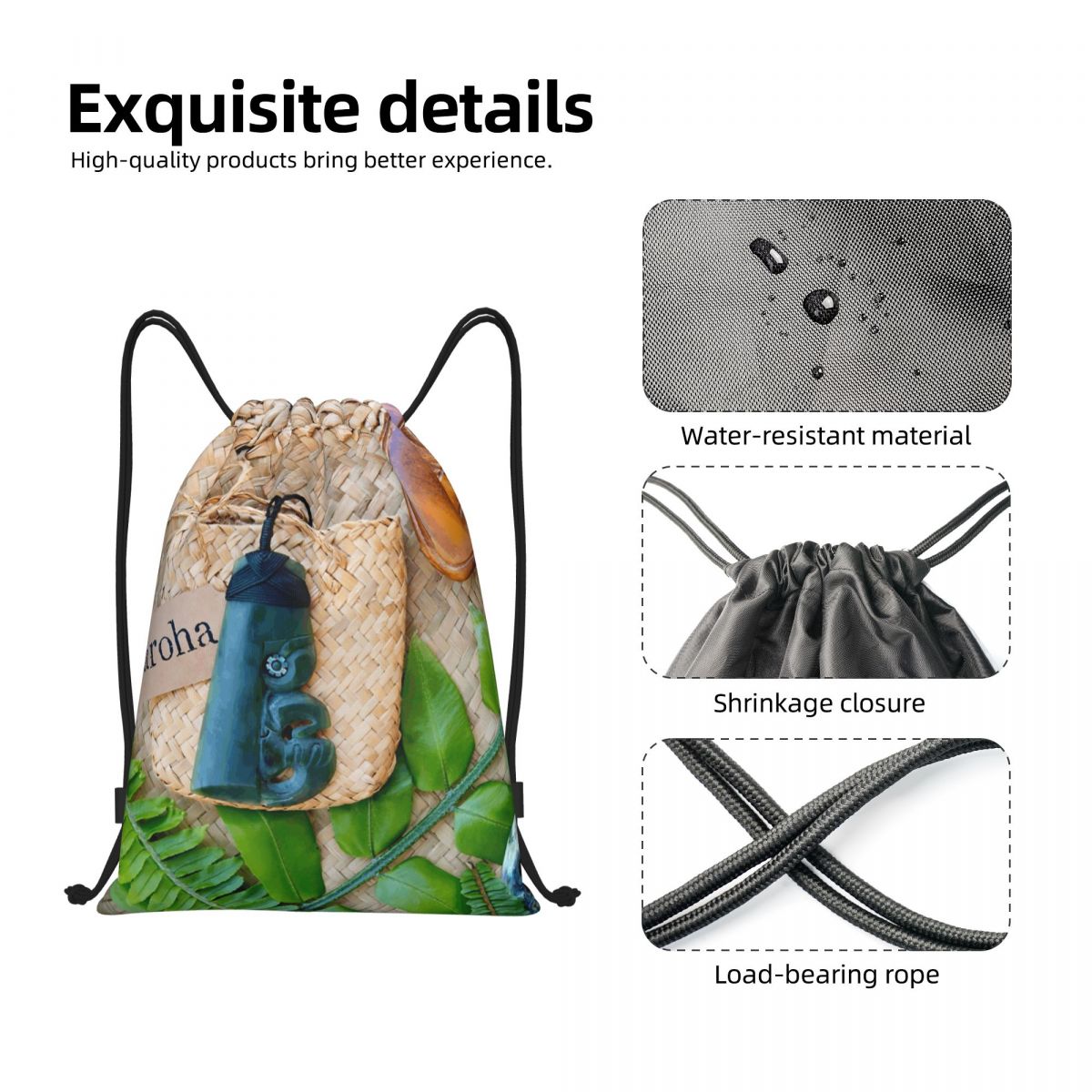 뉴질랜드 마오리족 테마 드로스트링 백 여성 남성 휴대용 - Women Bags Nz 리뷰 및 가격