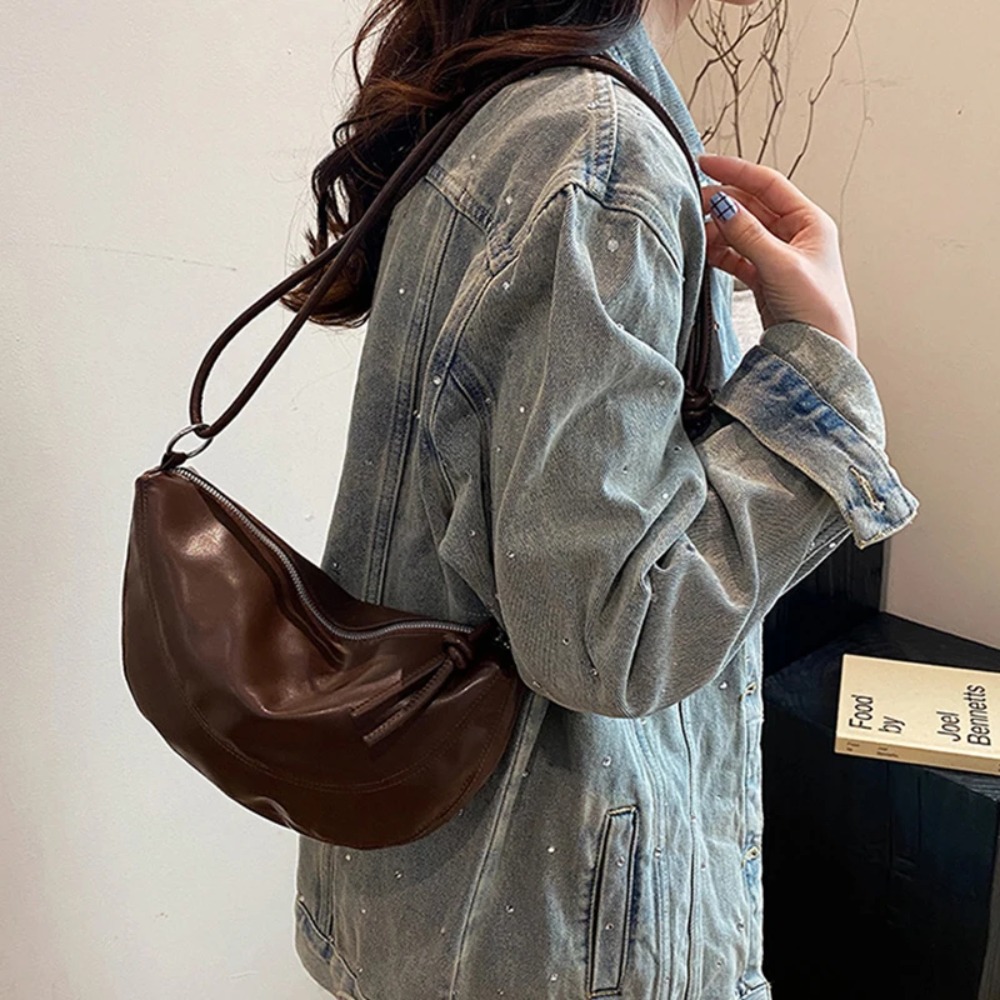 PU 소재 지퍼 2025 고품질 숄더백 단색 심플 패셔 - Women Bags Manufacturer 리뷰 및 가격