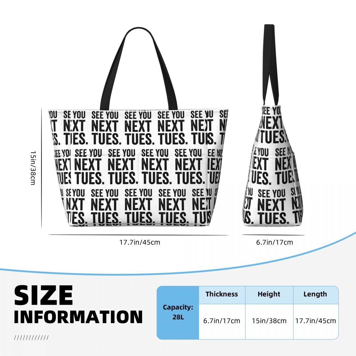 다음 화요일에 만나요 스웨어링 비치 토트백 스포츠 짐  - Women Bags Next 리뷰 및 가격