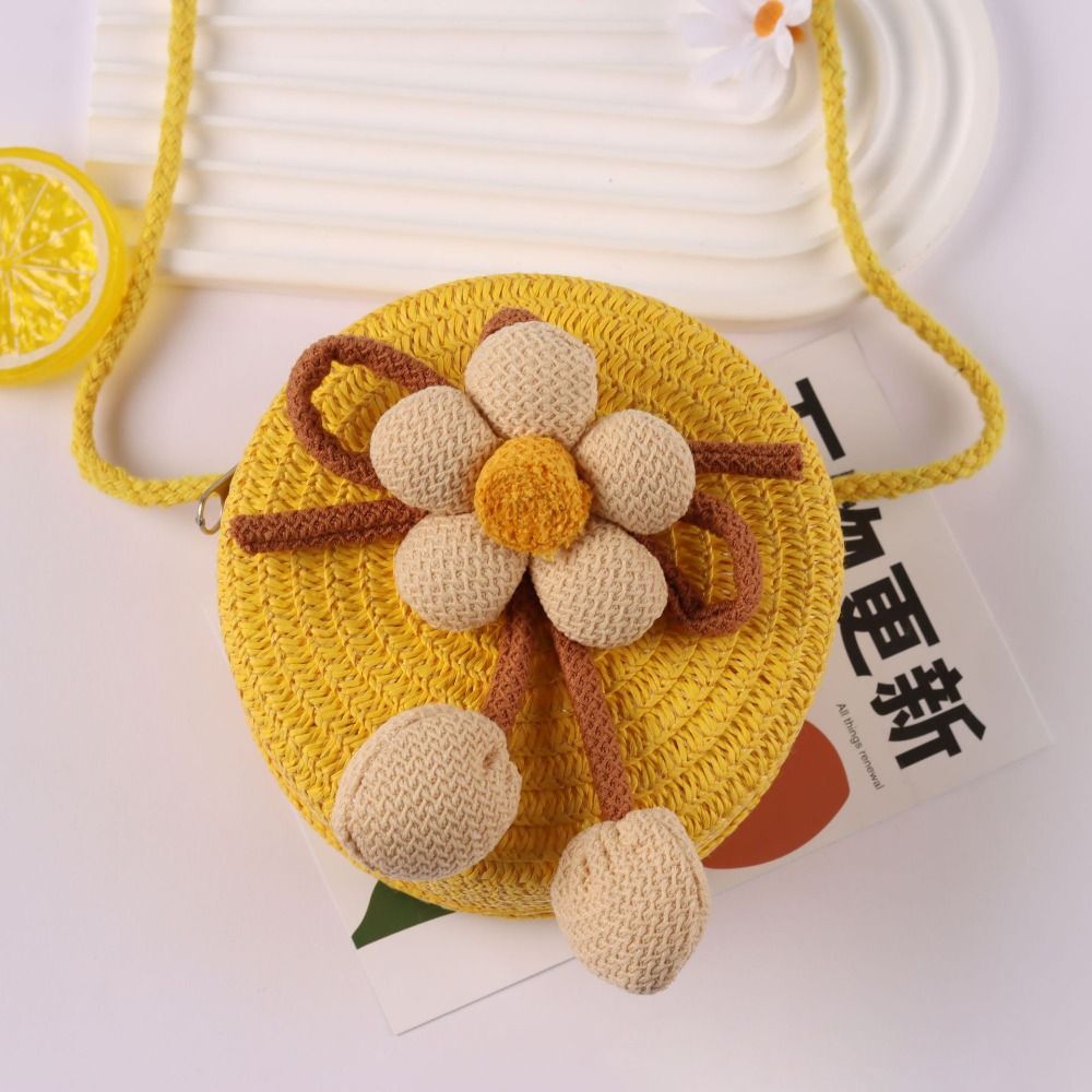 캐주얼 수제 짠 밀짚 가방 꽃 모양 지퍼 보관 바구니  - Woven Straw Bag 리뷰 및 가격