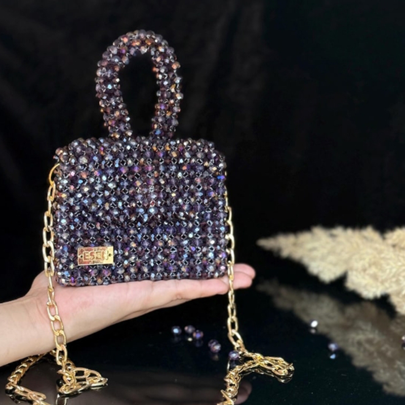 중공업 제조 크리스탈 비즈 백 빛나는 고품질 질감 여성 - Women Bags Manufacturer 리뷰 및 가격
