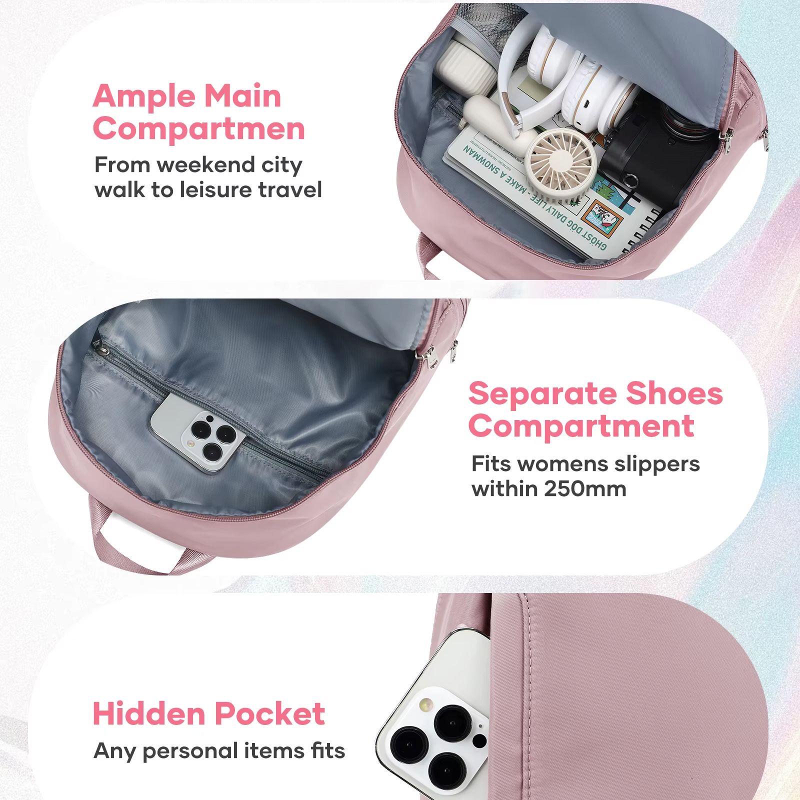 여성용 가방, 신발 수납공간이 있는 소형 스포츠 백팩, - Women Bags And Shoes 리뷰 및 가격