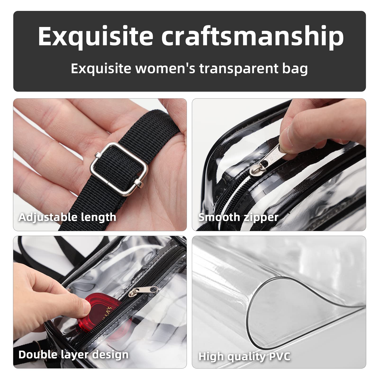 1-10개 여성용 투명 크로스바디 백, 지퍼와 조절 가 - Women Bags Crossbody 리뷰 및 가격