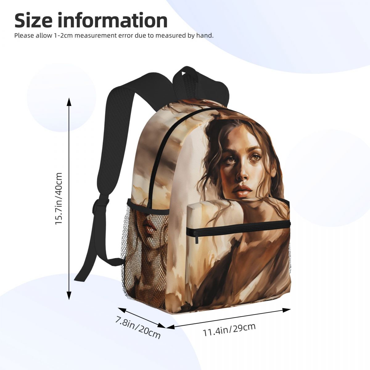 옆집 소녀 수채화 그림 학생 배낭 학교 가방 남성 여성 - Women Bags Next 리뷰 및 가격