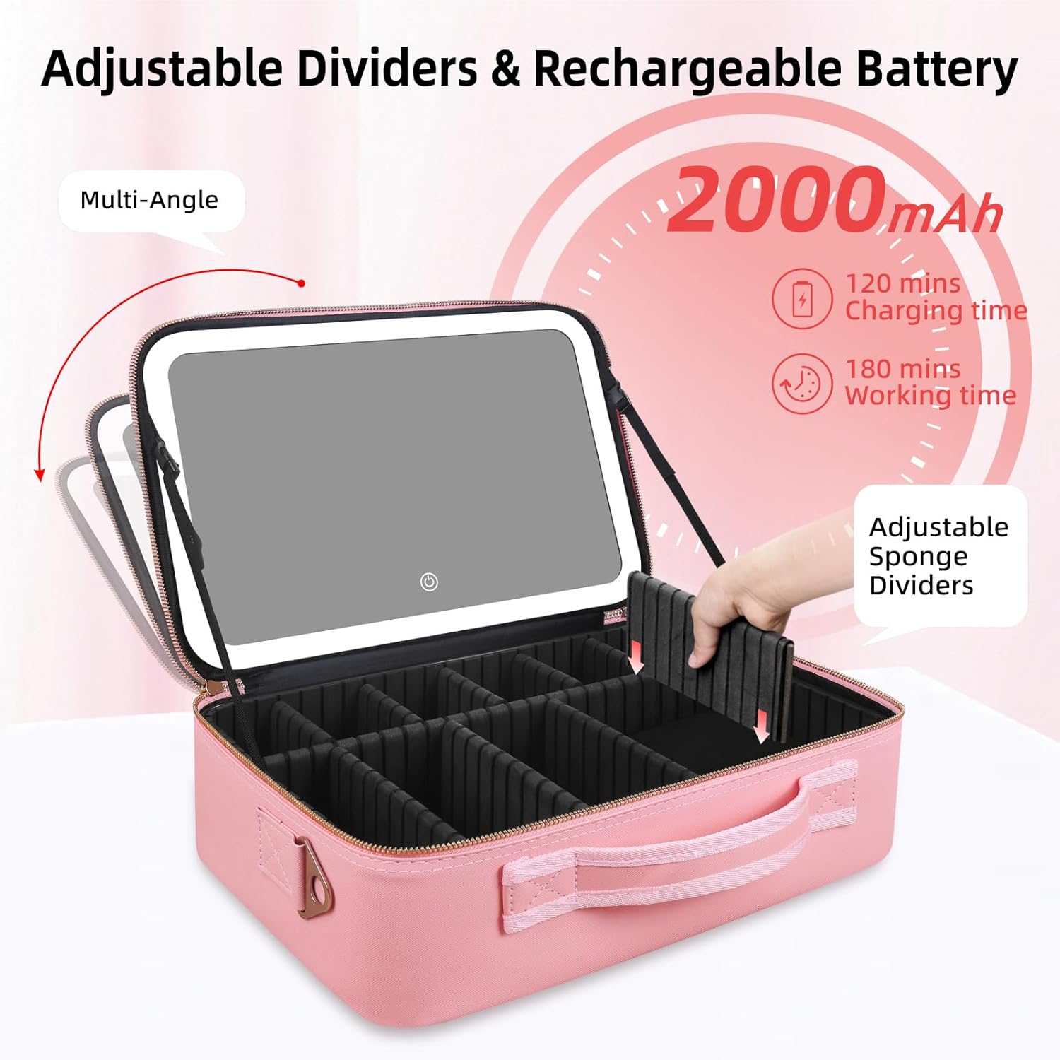 대용량 메이크업 가방 15''X11'' LED 거울 3 - Women Bags Large 리뷰 및 가격