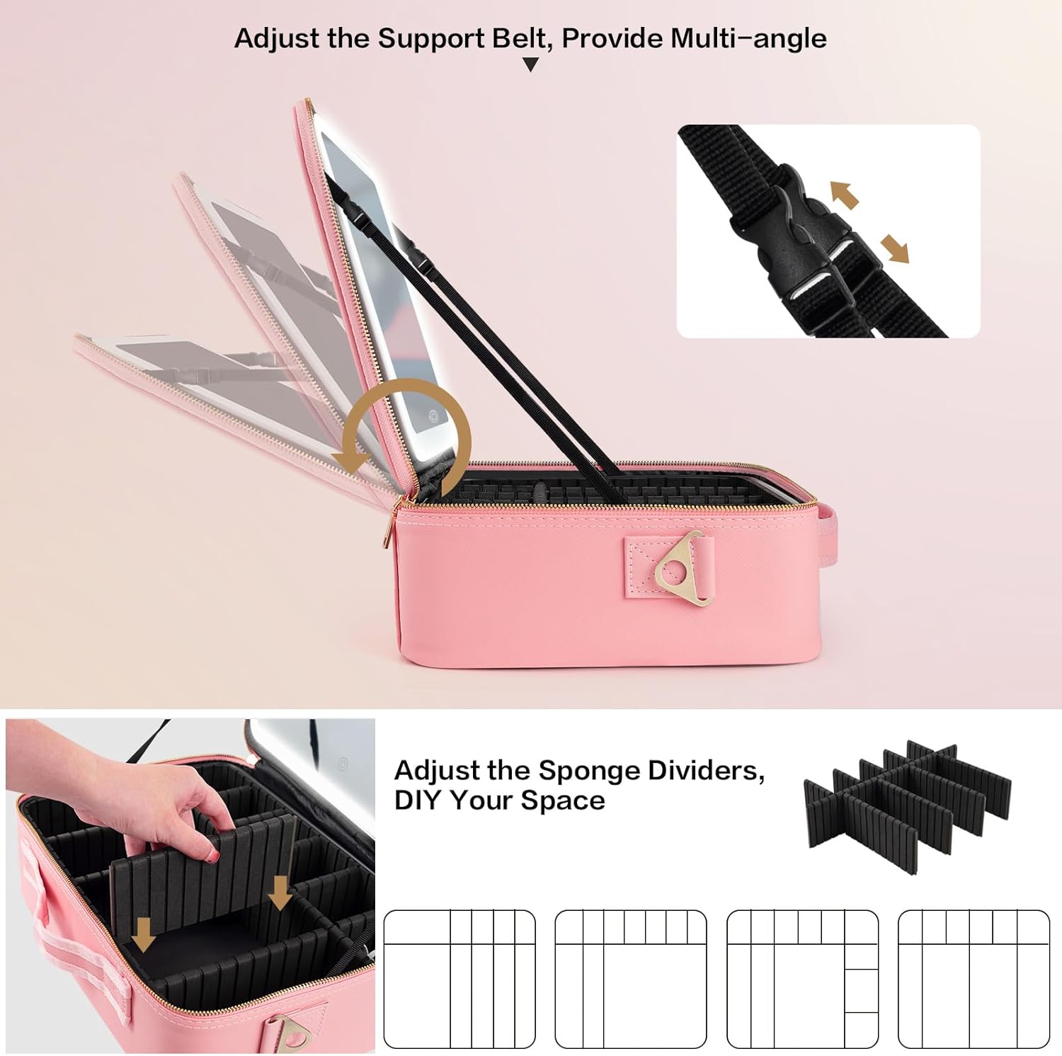 대용량 메이크업 가방 15''X11'' LED 거울 3 - Women Bags Large 리뷰 및 가격